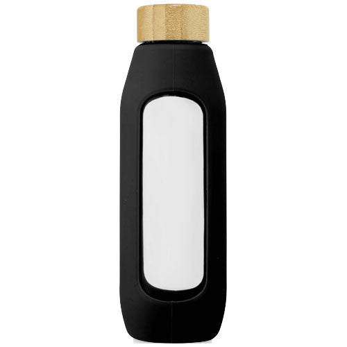 Botella de vidrio borosilicato con agarre de silicona de 600 ml Tidan