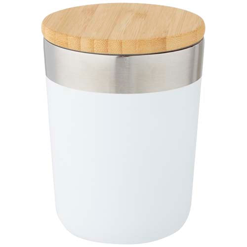 Vaso de 330 ml de acero inoxidable con aislamiento al vacío de cobre y tapa de bambú Lagan
