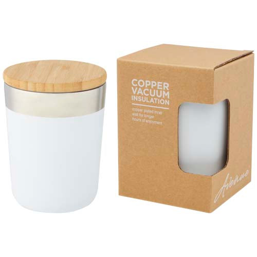 Vaso de 330 ml de acero inoxidable con aislamiento al vacío de cobre y tapa de bambú Lagan
