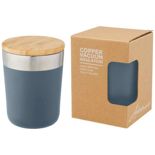 Vaso de 330 ml de acero inoxidable con aislamiento al vacío de cobre y tapa de bambú Lagan