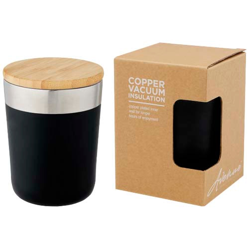 Vaso de 330 ml de acero inoxidable con aislamiento al vacío de cobre y tapa de bambú Lagan