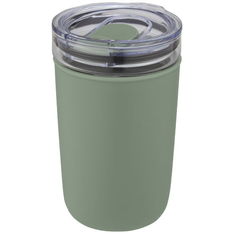 Vaso de vidrio de 420 ml con pared exterior de plástico reciclado "Bello"