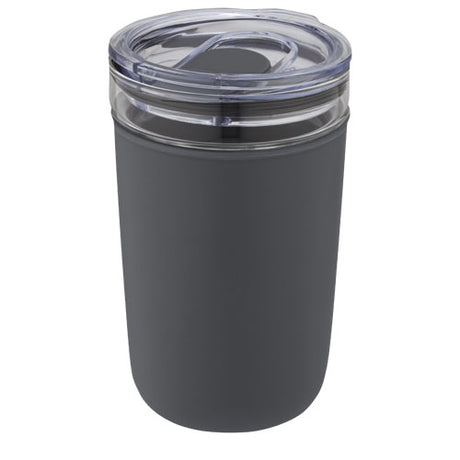 Vaso de vidrio de 420 ml con pared exterior de plástico reciclado "Bello"