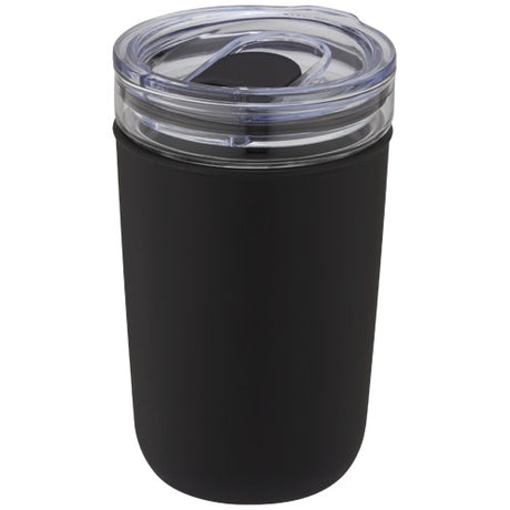 Vaso de vidrio de 420 ml con pared exterior de plástico reciclado "Bello"