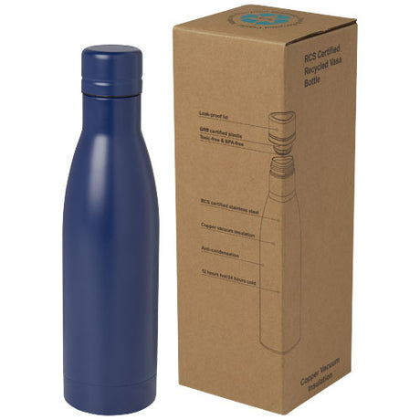 Bidón con aislamiento al vacío de 500 ml de cobre de acero inoxidable reciclado con certificación RCS