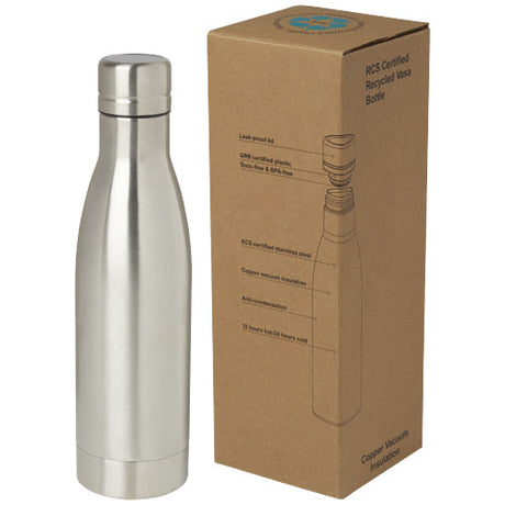Bidón con aislamiento al vacío de 500 ml de cobre de acero inoxidable reciclado con certificación RCS