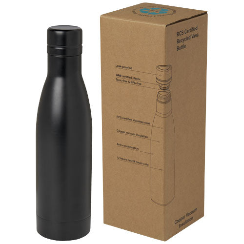 Bidón con aislamiento al vacío de 500 ml de cobre de acero inoxidable reciclado con certificación RCS