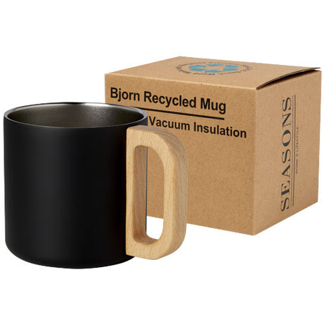 Taza de acero inoxidable reciclado con certificado RCS con aislamiento de cobre de 360 ml "Bjorn"