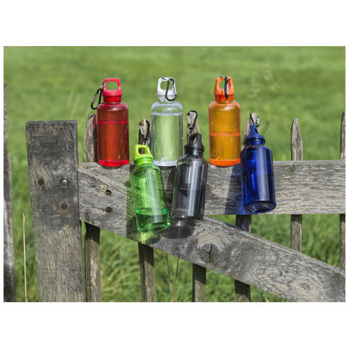 Bidón de 400 ml de plástico reciclado con mosquetón y certificación RCS Oregon