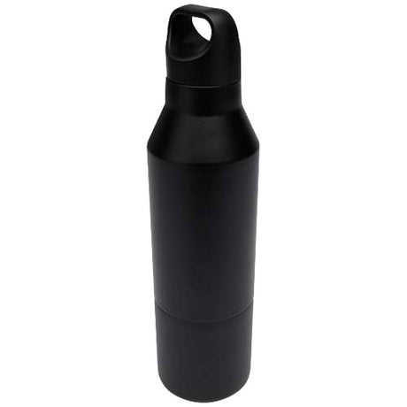 Botella isotérmica de acero inoxidable reciclado de 600 ml con certificado RCS y vaso de 300 ml
