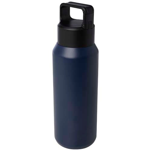 Botella de 600 ml con aislamiento al vacío de cobre en acero inoxidable reciclado con certificado RCS (segura para carbonatar)