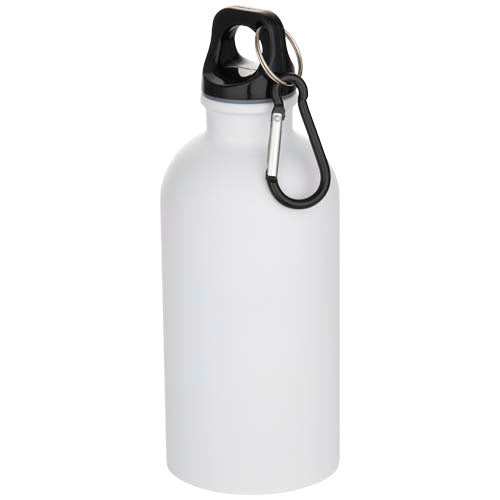 Botella de 400 ml de acero inoxidable mate con certificado RCS de una sola pared con mosquetón