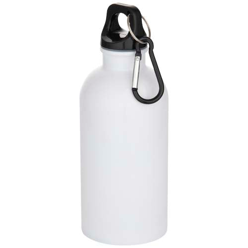 Botella de 400 ml de acero inoxidable con certificado RCS de una sola pared con sublimación y mosquetón