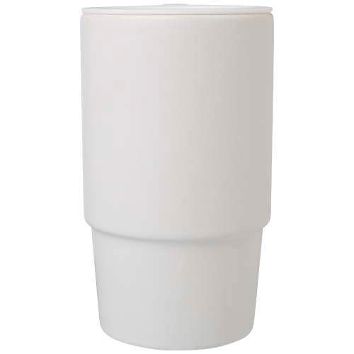 Taza de cerámica con tapa