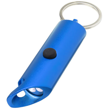 Luz LED IPX de aluminio reciclado y abrebotellas con llavero