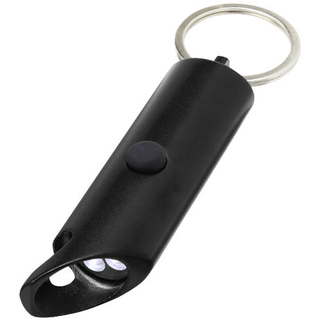 Luz LED IPX de aluminio reciclado y abrebotellas con llavero