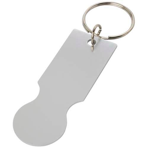 Llavero con moneda para carrito de la compra