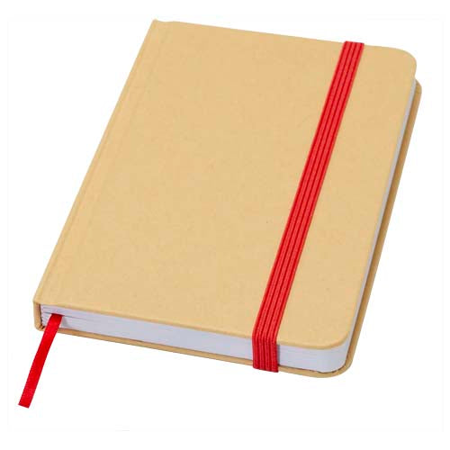 Libreta de tapa dura A6 de material reciclado con páginas lisas