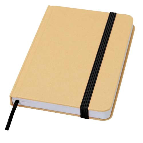 Libreta de tapa dura A6 de material reciclado con páginas lisas