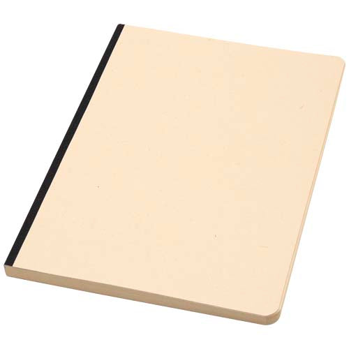 Libreta A5 de tapa blanda de RPET y caña de azúcar
