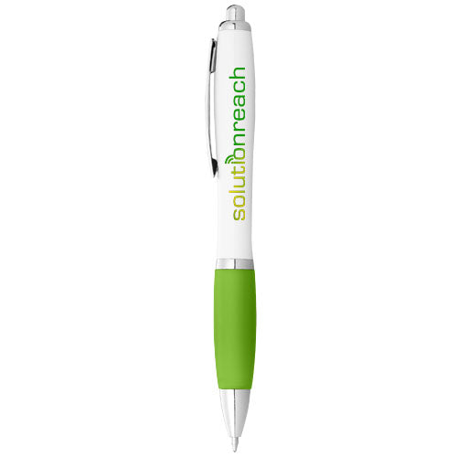 Bolígrafo blanco con empuñadura de