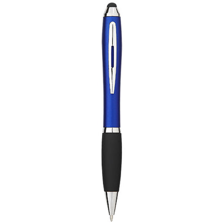 Bolígrafo stylus de color con empuñadura negra (tinta azul)