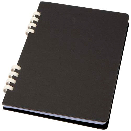 Cuaderno A5 tapa dura con espiral de material reciclado RCS