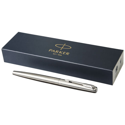 Parker pluma estilográfica de acero inoxidable (tinta azul)