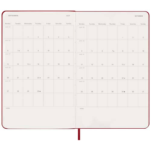 Agenda diaria de 12 meses con tapa dura Moleskine