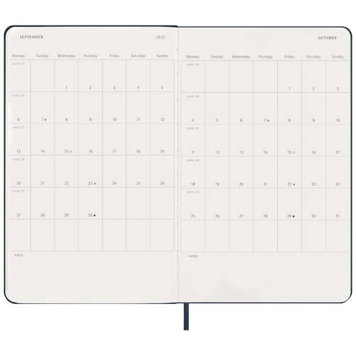 Agenda diaria de 12 meses con tapa dura Moleskine