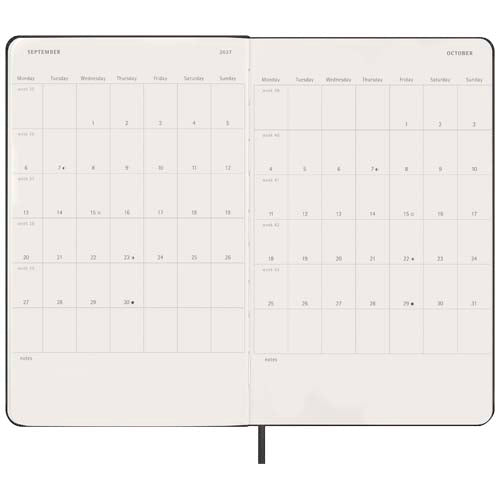 Agenda diaria de 12 meses con tapa dura Moleskine