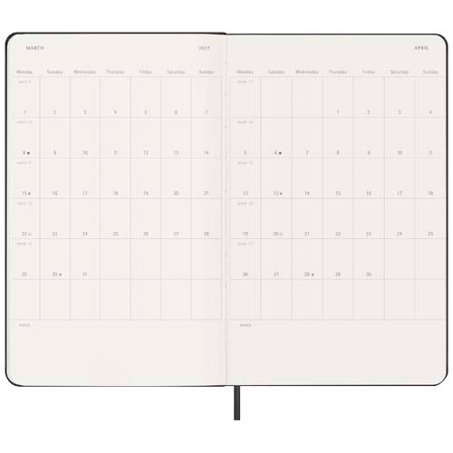 Planificador semanal L con tapa dura de 12 meses Moleskine