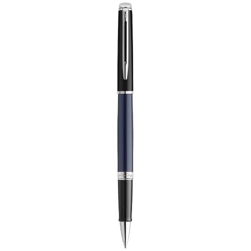 Rollerball con bloques de color y ribete plateado (tinta negra)
