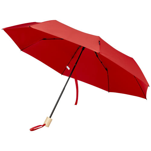 Paraguas plegable de 21" de PET reciclado resistente al viento Birgit