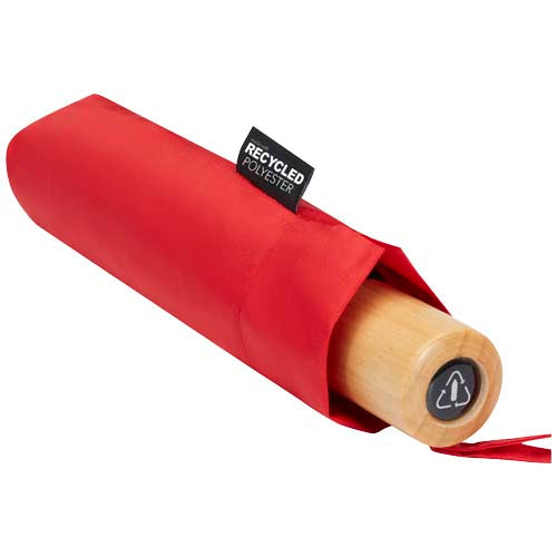 Paraguas plegable de 21" de PET reciclado resistente al viento Birgit