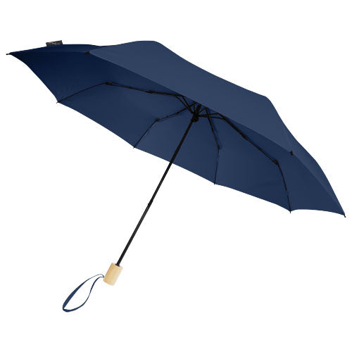 Paraguas plegable de 21" de PET reciclado resistente al viento Birgit