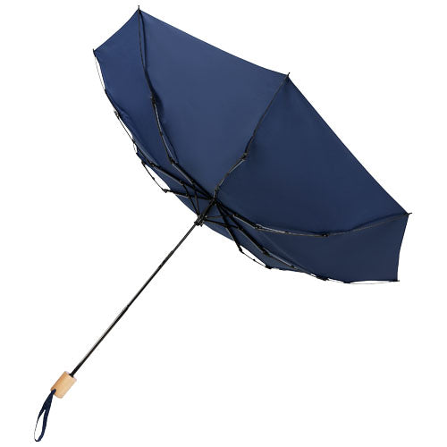 Paraguas plegable de 21" de PET reciclado resistente al viento Birgit