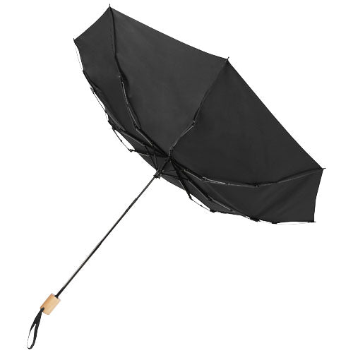 Paraguas plegable de 21" de PET reciclado resistente al viento Birgit