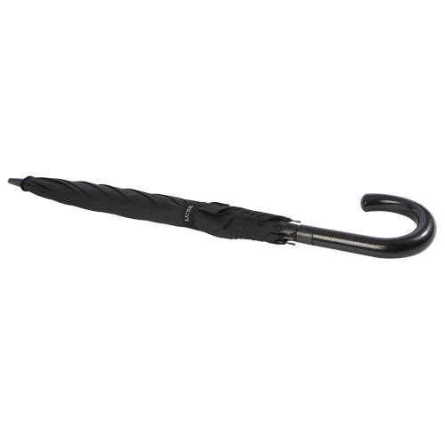 Paraguas de 23" de apertura automática con aspecto de fibra de carbono y mango curvo Fontana