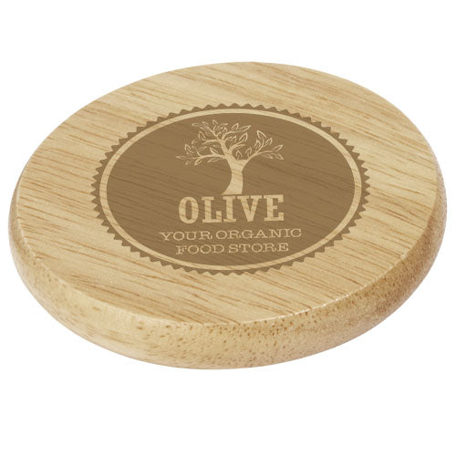 Posavasos de madera con abrebotellas Scoll