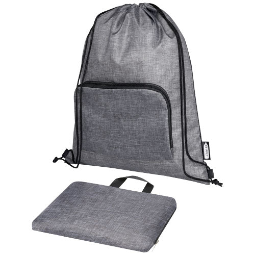 Bolsa con cordón plegable reciclada