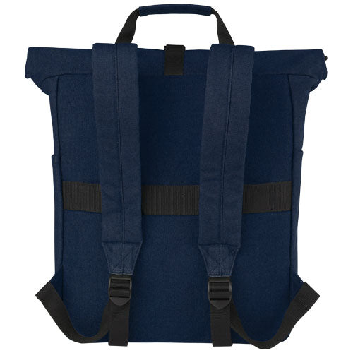 Mochila enrollable de 15 L para portátil de 15" de lona reciclada GRS Joey