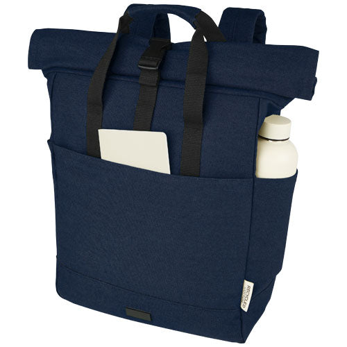 Mochila enrollable de 15 L para portátil de 15" de lona reciclada GRS Joey