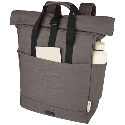 Mochila enrollable de 15 L para portátil de 15" de lona reciclada GRS Joey