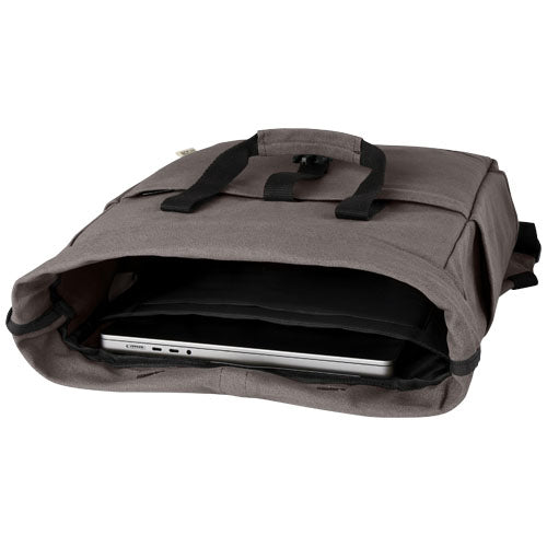 Mochila enrollable de 15 L para portátil de 15" de lona reciclada GRS Joey