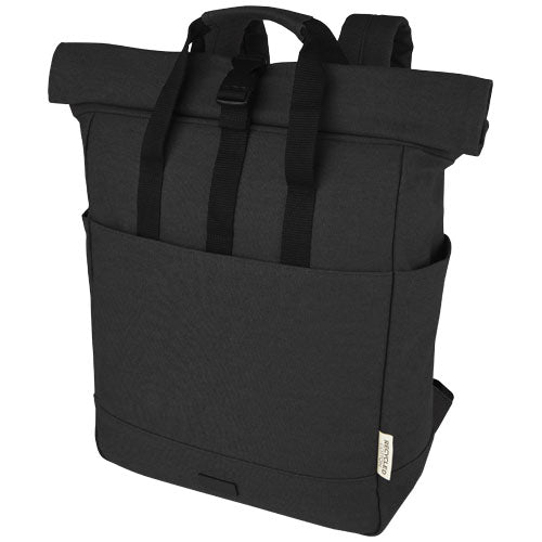 Mochila enrollable de 15 L para portátil de 15" de lona reciclada GRS Joey
