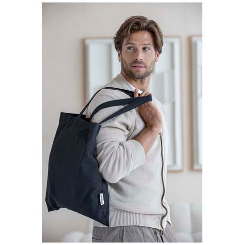Bolsa Tote de algodón reciclado GRS de 140 g/m2 de 7 L Madras