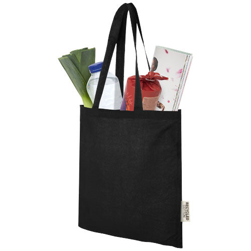 Bolsa Tote de algodón reciclado GRS de 140 g/m2 de 7 L Madras
