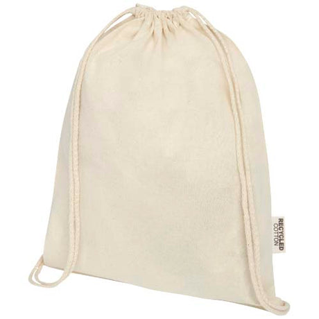 Bolsa con cordón de algodón reciclado GRS de 140 g/m²
