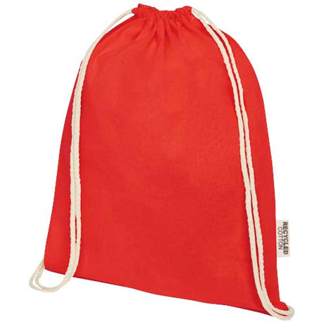 Bolsa con cordón de algodón reciclado GRS de 140 g/m²